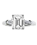emerald-cut diamond ring