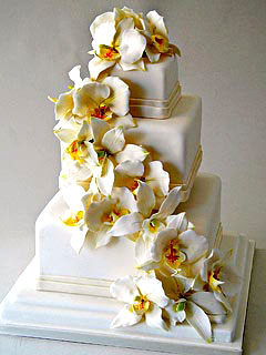 Vintage of Square White Wedding Cakes