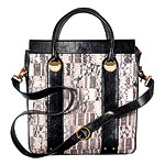 Snakeskin and leather bag, Charles David.