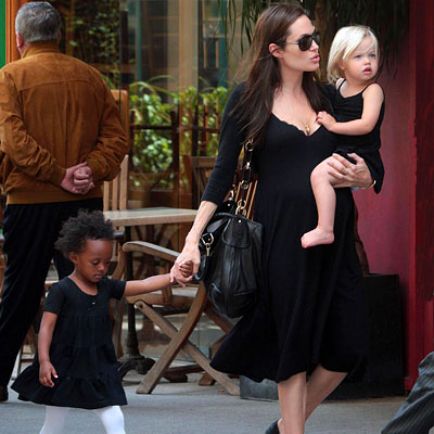 New mom Angelina Jolie shopped