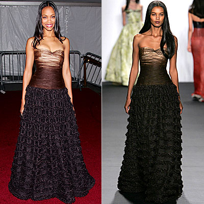Zoe Saldana, Bill Blass, Stars Love