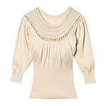 "Darling" knit sweater in Ivory, Malandrino.