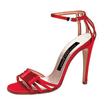 "Francis" satin shoes in Red, Rickard Shah.
