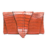 Crocodile "Rockstar" clutch in Mandarin, Romanek Los Angeles.