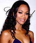 Zoe Saldana, hair