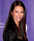 Christy Turlington, hair, Evian water