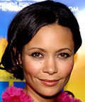 Thandie Newton, foundation, powder, moisturizer, powder brush