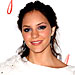 Katherine McPhee wearing silver eye shadow.