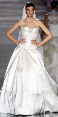 FashionDesigners - Bridal Gown Collections - Spring 2009 Bridal Photos at InStyle.com :  chic color silver designers