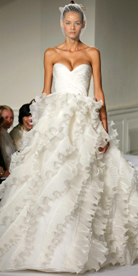 FashionDesigners - Bridal Gown Collections - Spring 2009 Bridal Photos at InStyle.com :  chic color silver designers