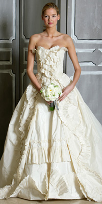 FashionDesigners - Bridal Gown Collections - Spring 2009 Bridal Photos at InStyle.com :  chic color designers gold