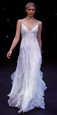 FashionDesigners - Bridal Gown Collections - Spring 2009 Bridal Photos at InStyle.com :  chic jenny packham color silver