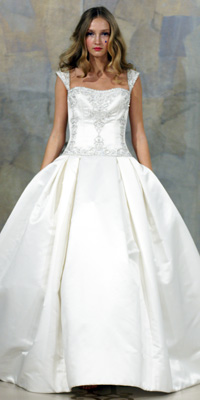 FashionDesigners - Bridal Gown Collections - Spring 2009 Bridal Photos at InStyle.com :  chic color silver designers