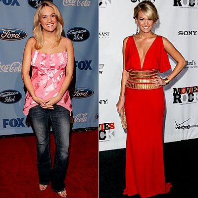 carrie underwood then and now pics
