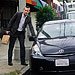Ryan Gosling, green rides, green stars, prius