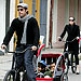 Brad Pitt, Angelina Jolie, Pax, Maddox, green rides, green stars, bike