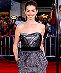 Anne Hathaway wearing Bill Blass
