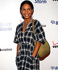 Joy Bryant wearing Charlotte Ronson