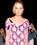 Lindsay Lohan wearing Charlotte Ronson