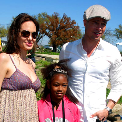 Angelina Jolie, Brad Pitt, Make a Difference, Make a Commitment clean up project, New Orleans