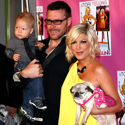 Liam McDermott, Dean McDermott, Tori Spelling, Launch party for sTori Telling, Los Angeles