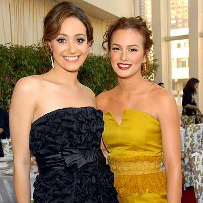 Emmy Rossum in Yves Saint Laurent, Leighton Meester in Yves Saint Laurent, Yves Saint Laurent Metropolitan Opera gala, New York City