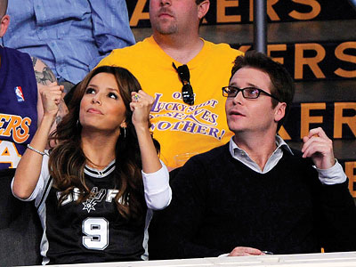 Happy Anniversary Eva and Tony, Eva Longoria and Tony Parker, Sighting at basketball game, Los Angeles