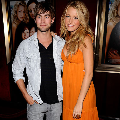 Chace Crawford, Blake Lively in Gucci, Premiere of The Sisterhood of the Traveling Pants 2, New York City