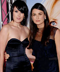 Demi Moore in Lanvin, Rumer Willis in Reem Akra, Premiere of House Bunny, Los Angeles, Bruce Willis, Ashton Kutcher