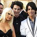 Christina Aguilera, Kevin, Joe and Nick Jonas, 2008 MTV Video Music Awards, VMAs, Los Angeles