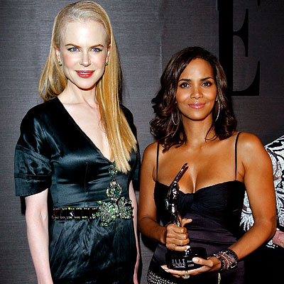 Nicole Kidman in Prada, Halle Berry in Roberto Cavalli, Women in Hollywood Dinner, Los Angeles