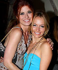 Debra Messing, Becki Newton, Dinner for Starter Wife star Debra Messing, New York City