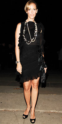 altTag= Kim Raver in Chanel, Chanel Mobile Art Pavilion opening, New York City