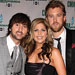 Dave Haywood, Hillary Scott (in Nicole Miller), Charles Kelly, Lady Antebellum, 2008 CMAs, Country Musica Awards, Nashville