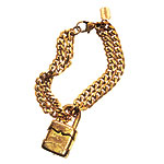 Brass charm bracelet, Archive Jewelry.