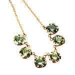 Necklace of vermeil and Swarovski crystals, Ebba.