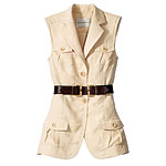 Cotton sleeveless jacket, Banana Republic.