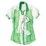 Silk chiffon blouse with neck tie, D&G.