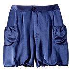 Silk charmeuse cocktail shorts, Verrier.