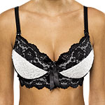 Nylon-spandex with lace (Whisper Sweet Wickedness) bra, Hot Milk.