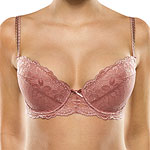 Nylon-spandex stretch-lace (No. 7139) bra, Le Myst.