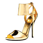 Leather sandals with wide ankle-straps, Gucci.