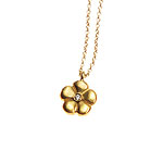 18kt-gold chain with 18kt-gold-and-diamond pendant, Amanda Megibow.