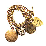 Gold-plated charm bracelet, John Wind.
