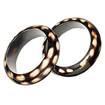 Batik-dyed zebu bone bracelets, Ethos.