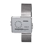 Stainless steel watch, Nooka.