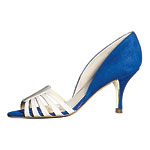 Suede shoes with patent-leather trim, Be & D.