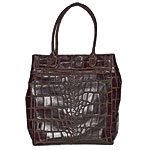 Croc-embossed leather bag, Jessica Jensen.