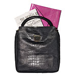 Croc-embossed leather bag, Jill Stuart.