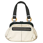 Cotton twill and PVC bag, Nine West.